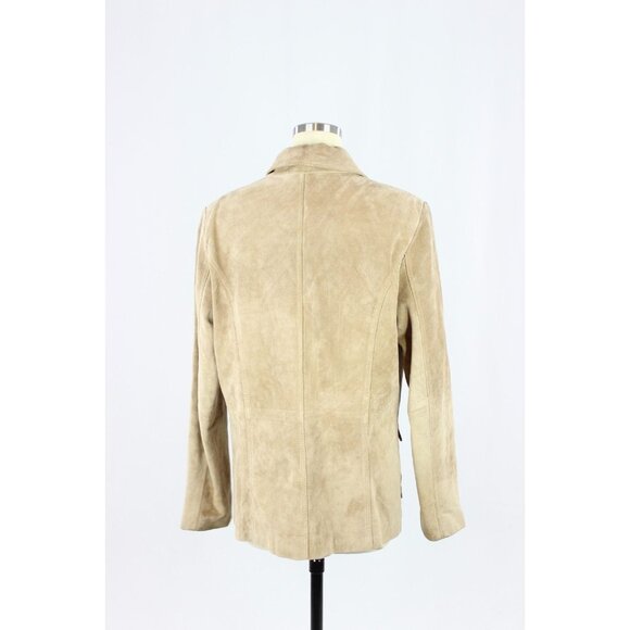 Vintage 00's ROLF SCHULTE Tan Suede Leather Safari Jacket, Size 44/XL - Picture 3 of 16